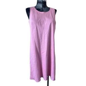 Vintage 90’s Jessica Howard Linen Shift Dress Blush Pink Size 16P